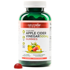NatureWise Apple Cider Vinegar Gummies bottle displaying 180-count box for daily use.