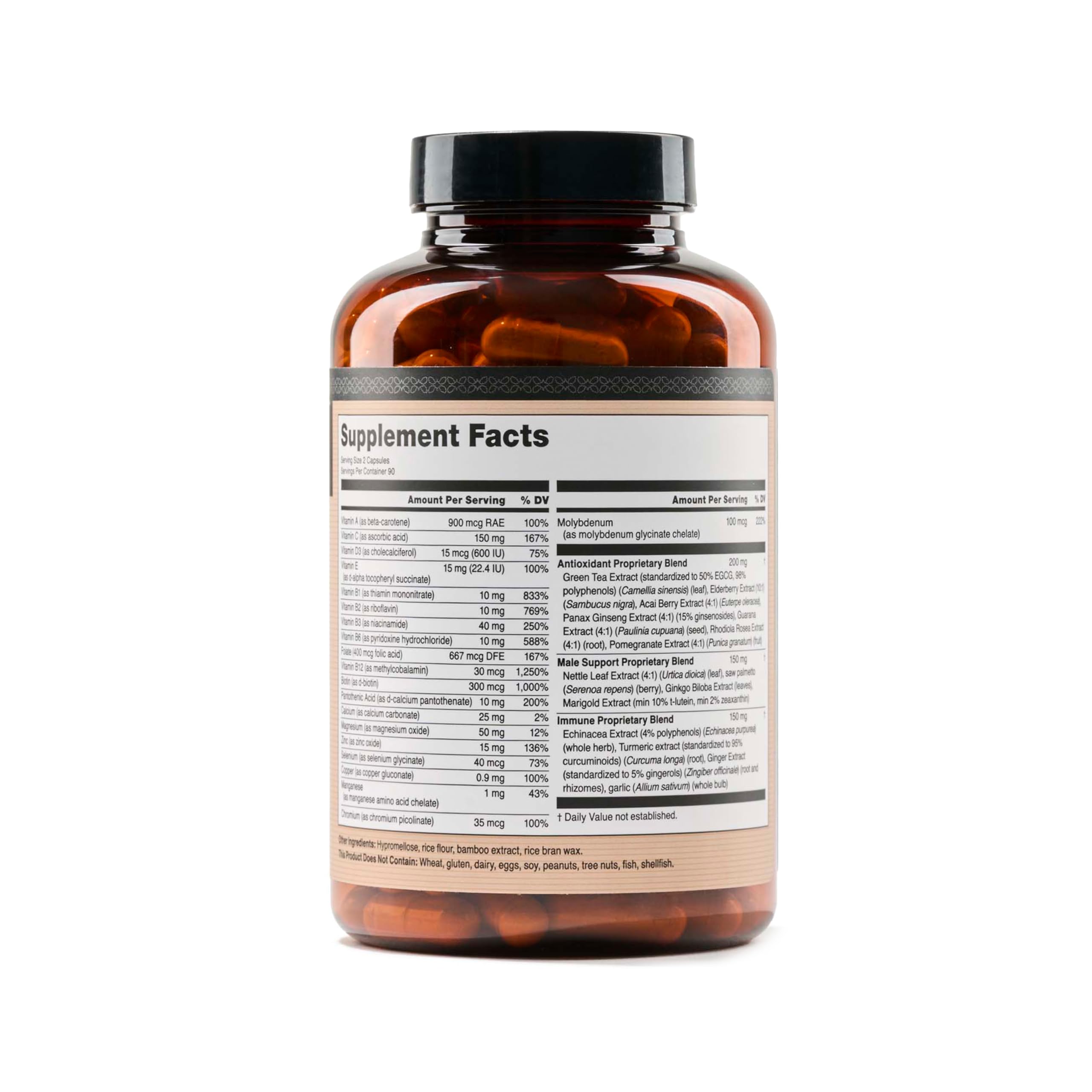 NatureWise Men's Multivitamin manufactured in USA in a cGMP facility.