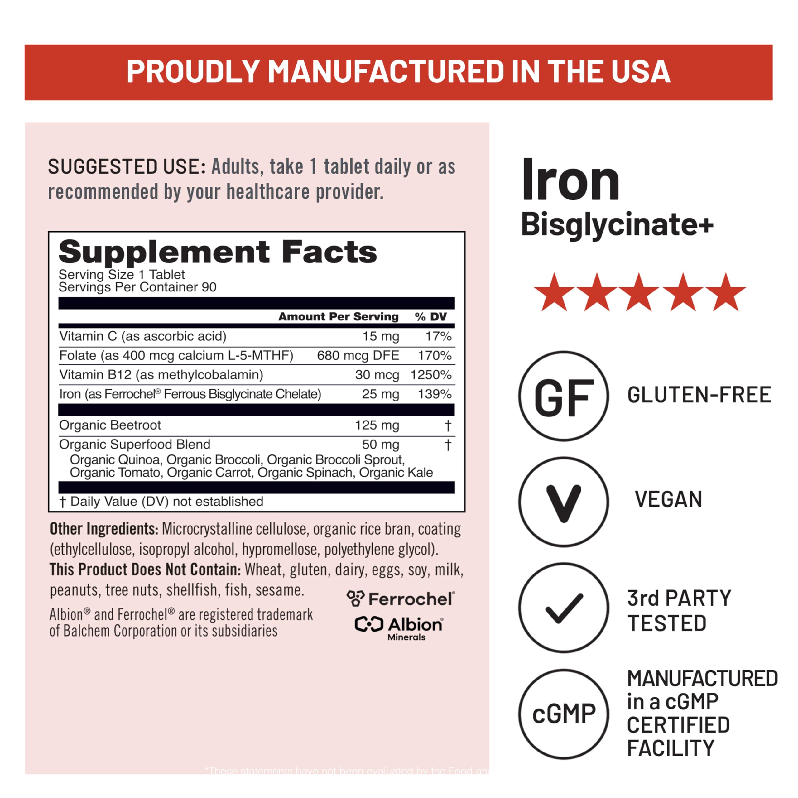 NatureWise methylcobalamin B12 and L-5-MTHF folate support red blood cell health.
