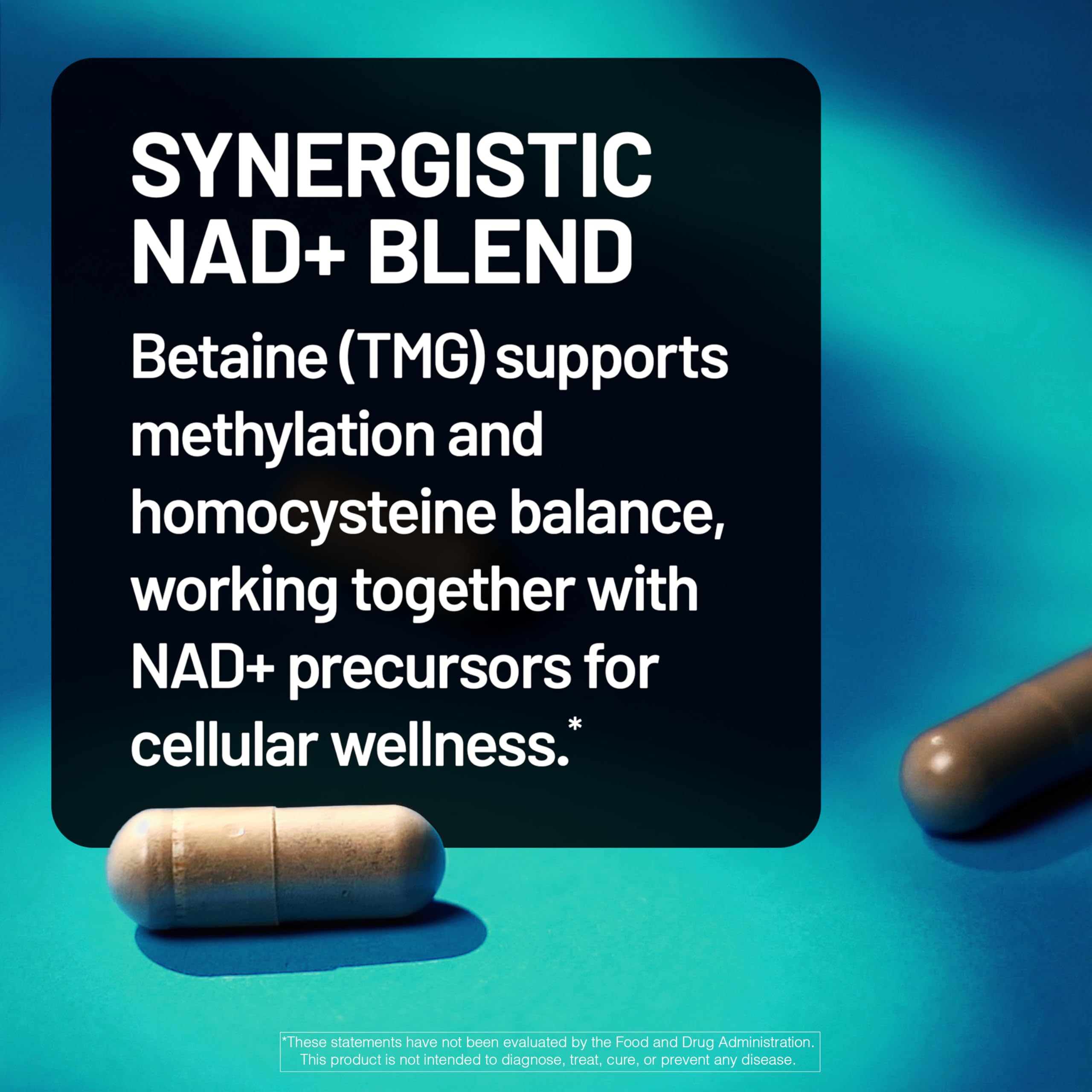 NatureWise NAD+ Support Complex Quercefit capsule close-up for enhanced absorption.