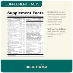 NatureWise organic fruits and vegetables blend bottle for nutrient-rich daily vitality.
