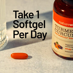 NatureWise turmeric root and softgel visuals highlighting origin.