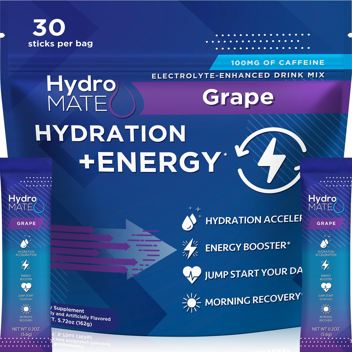 NatureWorks HydroMATE bottle-pour demonstrates quick grape hydration on the go.