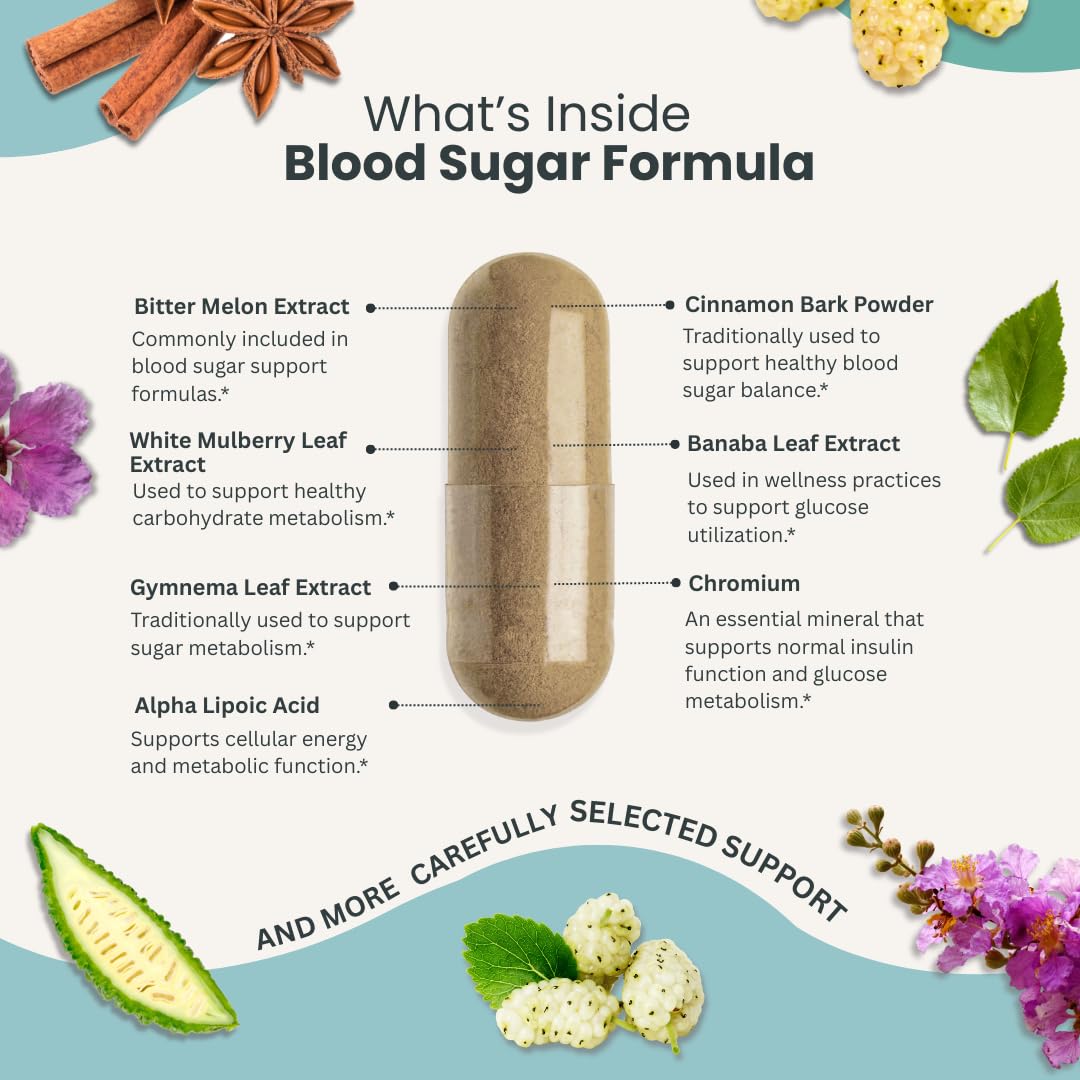 Naturonel Blood Sugar Formula packaging and label highlighting natural ingredients.