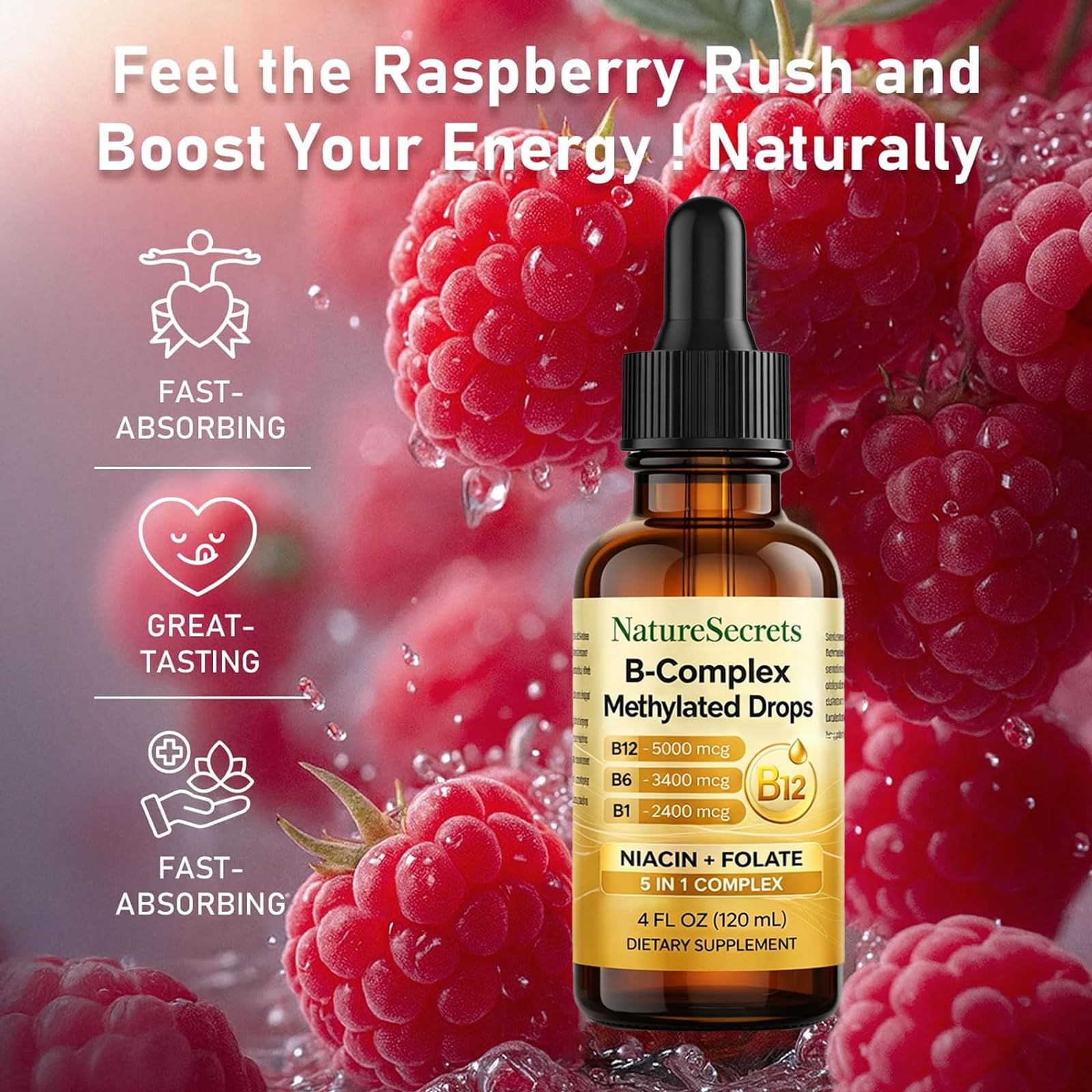 NATURESECRETS clean-label formula uses vegan, non-GMO ingredients with no artificial additives.