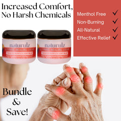 Naturulz Ultimate Healing Cream texture swatch highlights smooth, non-greasy absorption.