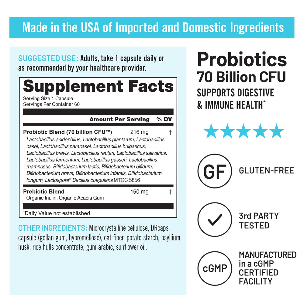 NatureWise Probiotics delayed-release capsules protect probiotics as they travel to the gut