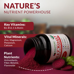 Nautical Elements Beet Powder Jar Display emphasizes premium organic quality