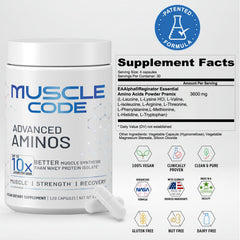 NAUTILUS Muscle Code bottle front in unflavored formula for a clean daily supplement.