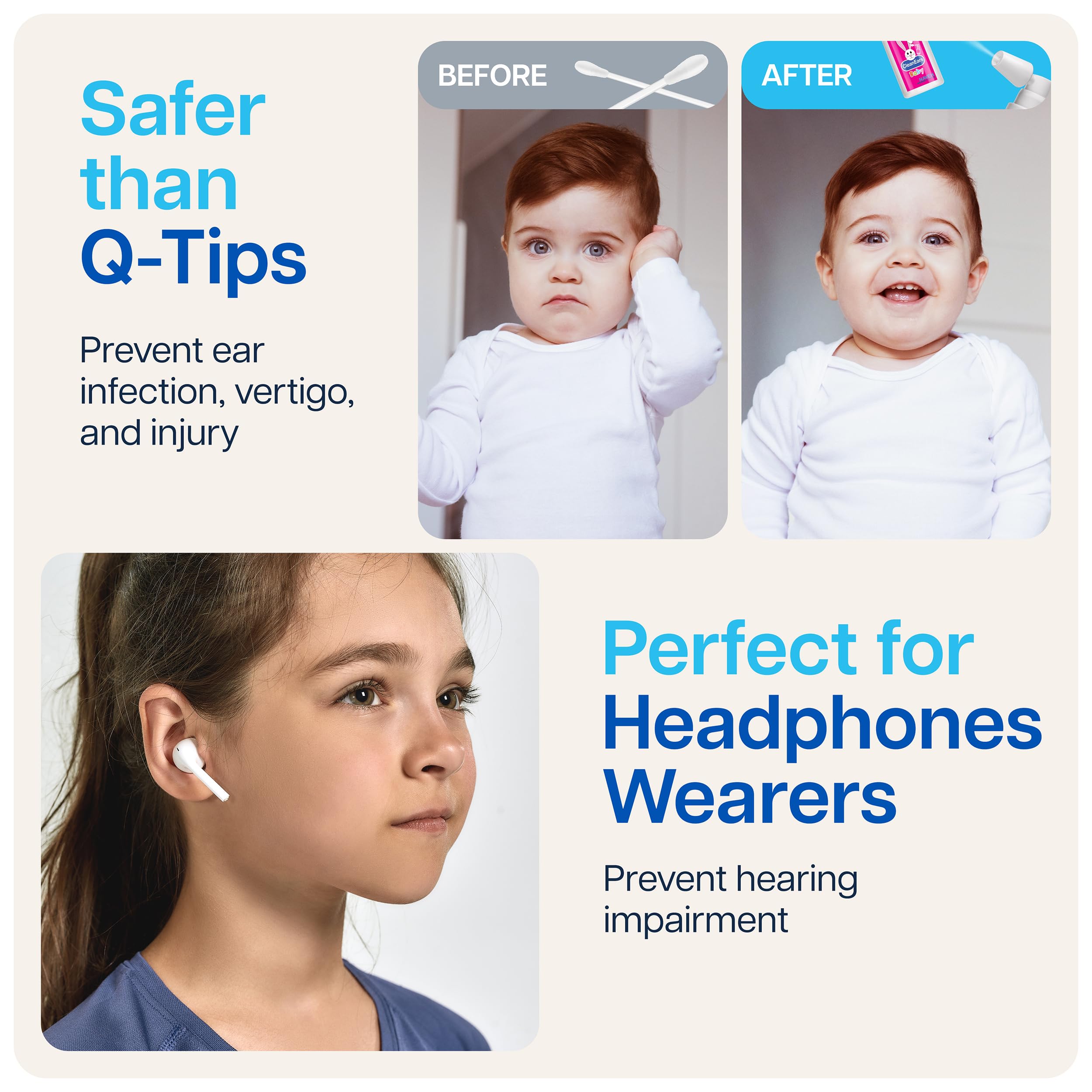 Naveh Pharma CleanEars Baby with spearmint ingredient offers refreshing scent.