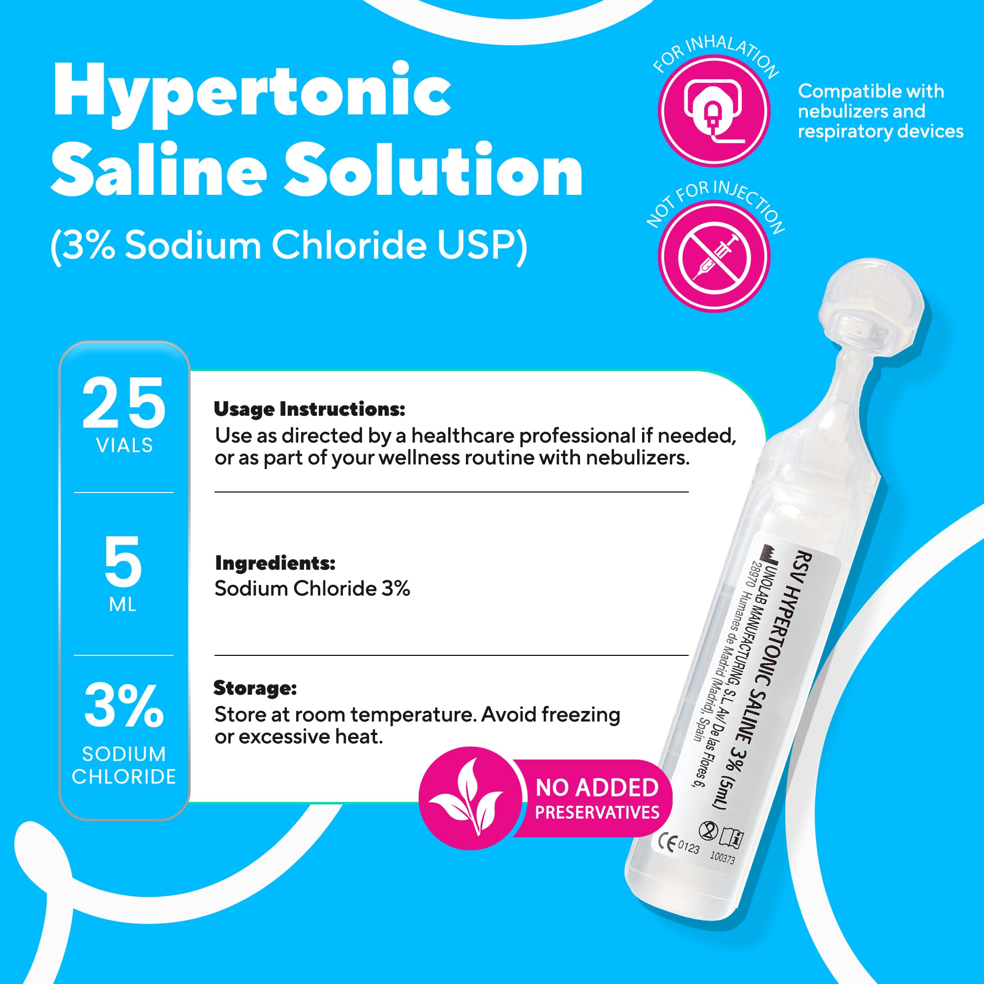 NAVEH PHARMA nebulizer-compatible vials for easy home use.