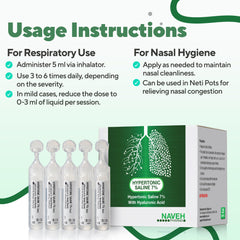 NAVEH PHARMA Nebuliz packaging box highlighting single-use ampoules.