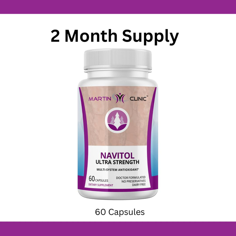Navitol capsules being poured, illustrating a simple daily routine.