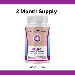 Navitol capsules being poured, illustrating a simple daily routine.