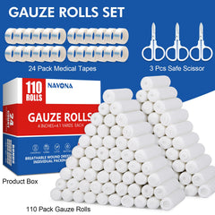 Navona breathable gauze rolls are non-stick and lint-free for clean dressing changes.
