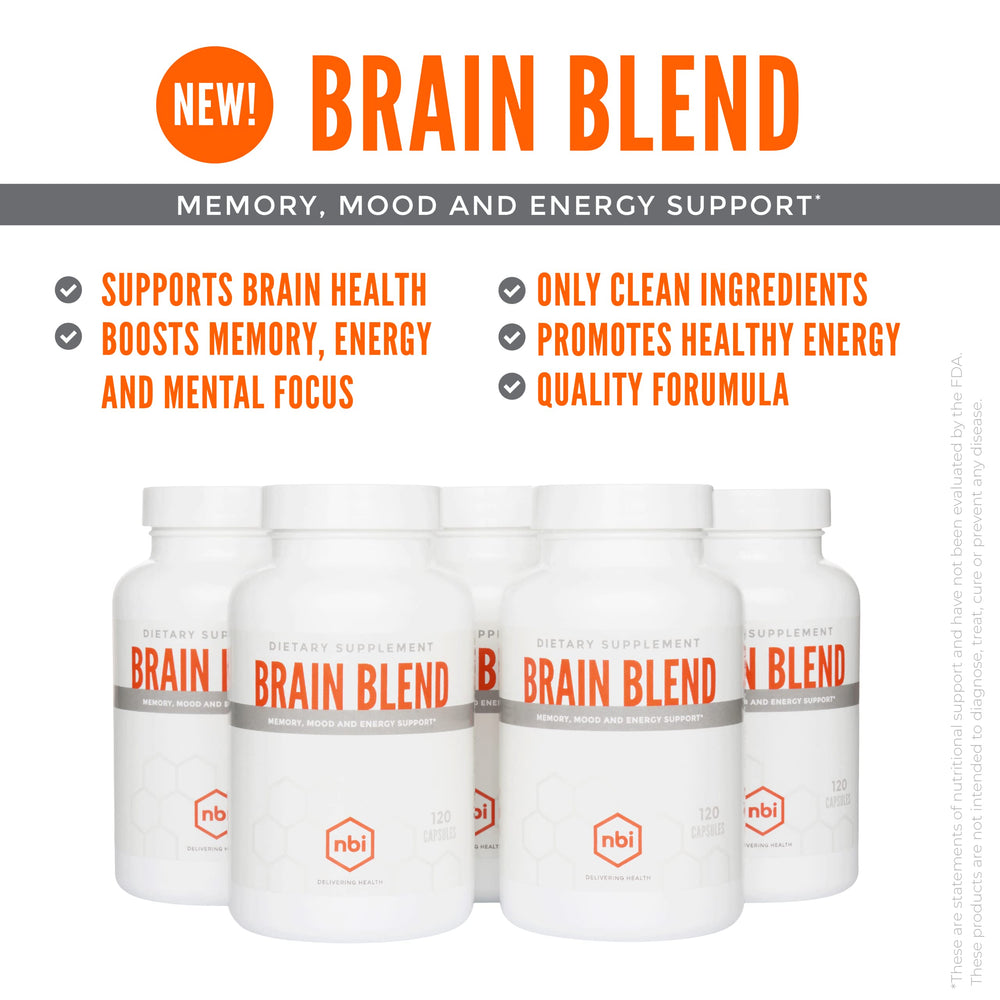 Capsules in hand showing portable daily cognitive support from NBI Brain Blend