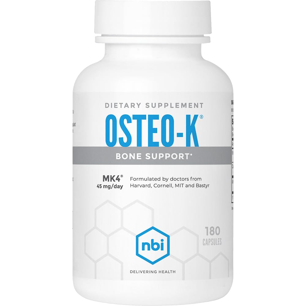 NBI Osteo-K bottle front showcases a complete bone support formula for daily use.