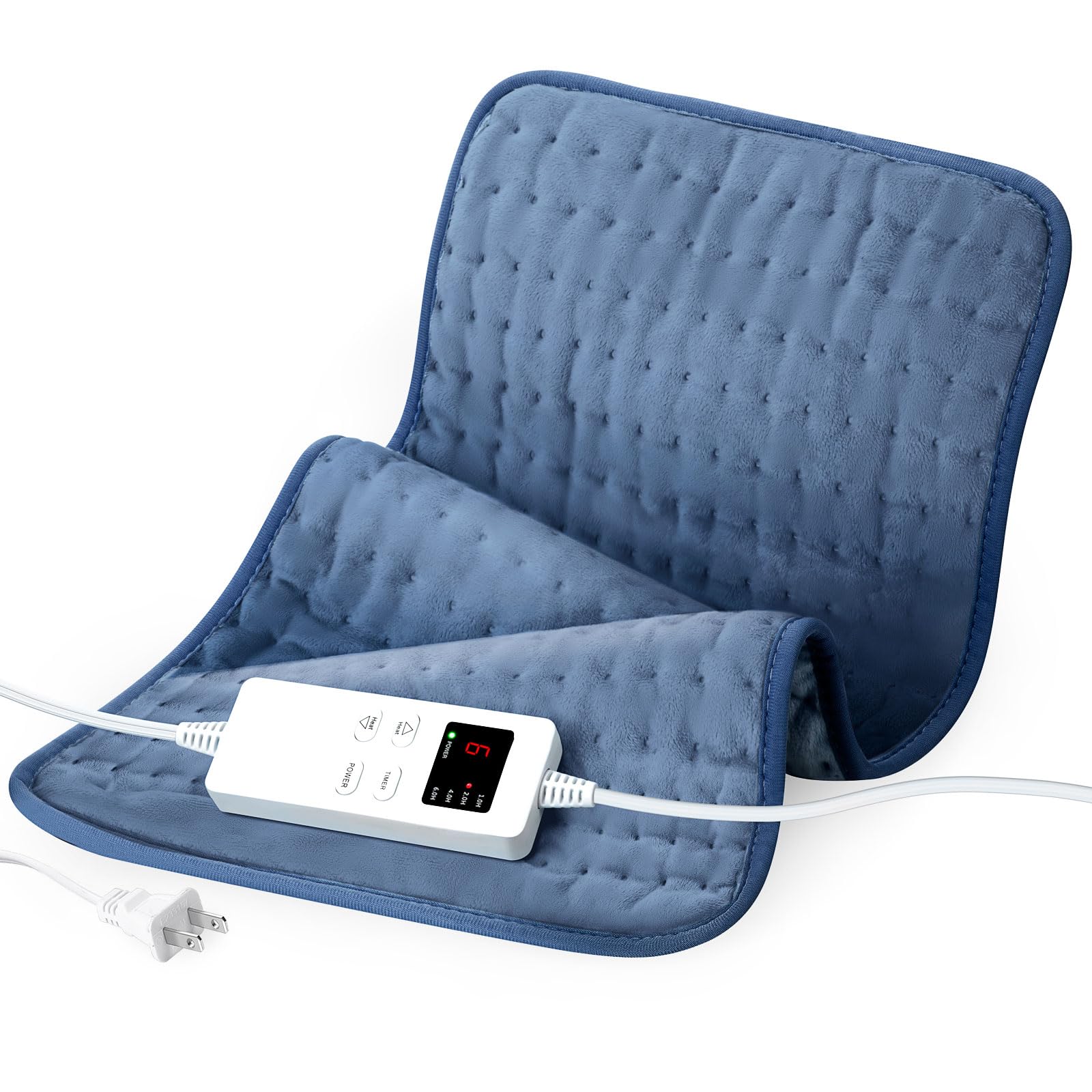 NBKLS extra-large heating pad for back, neck and shoulders relief with adjustable heat and timer