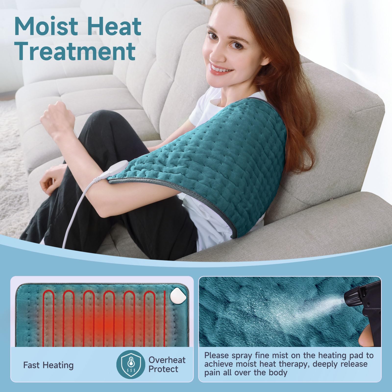 NBKLS heating pad 12x24 inch size ideal for desk or lap