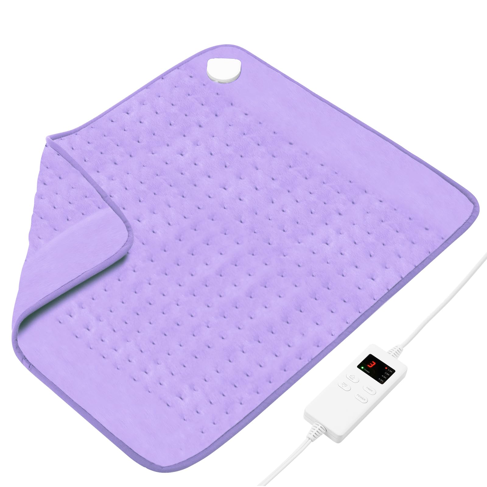 NBKLS heating pad front view with plush cover for gentle warmth