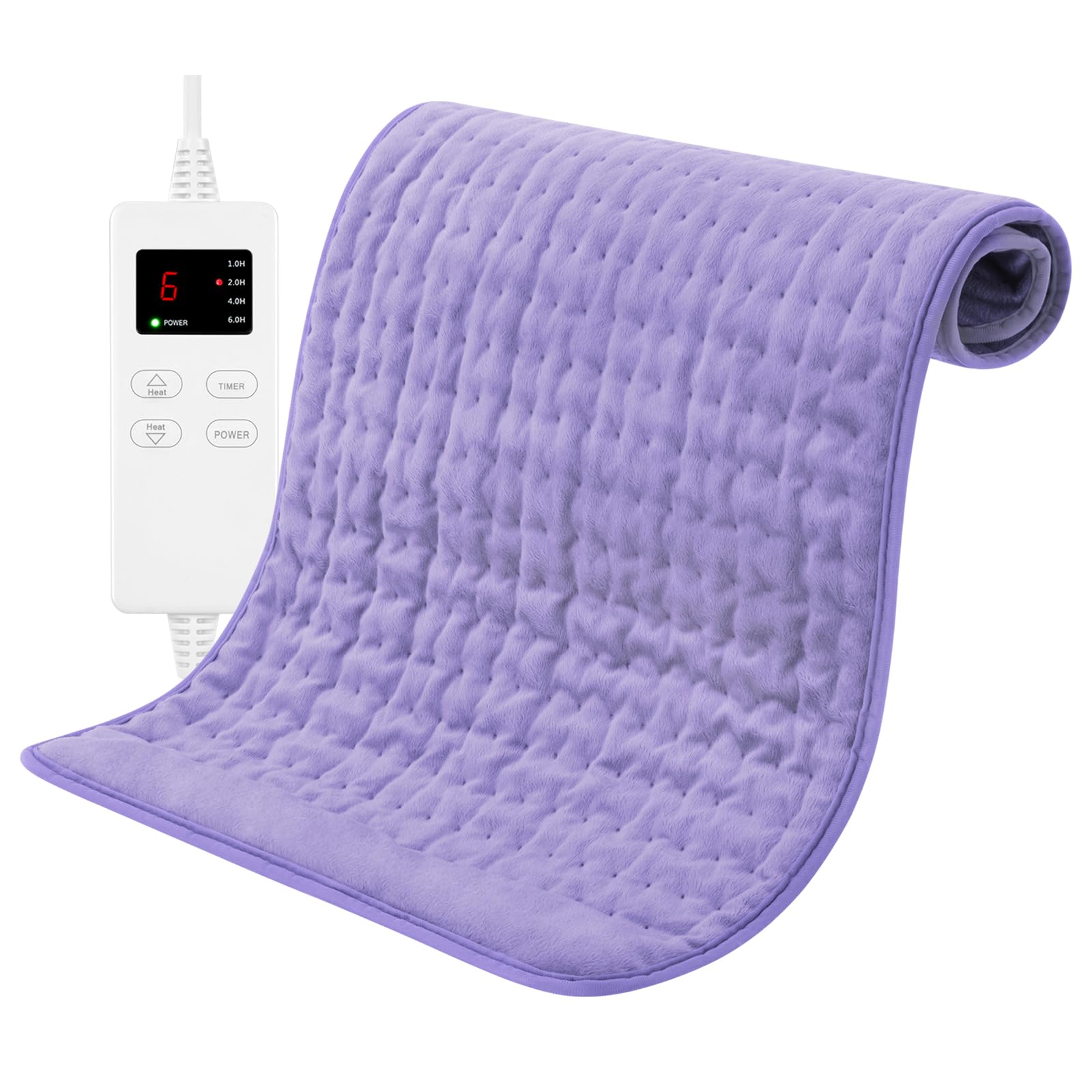 NBKLS heating pad back large front view highlights generous coverage.