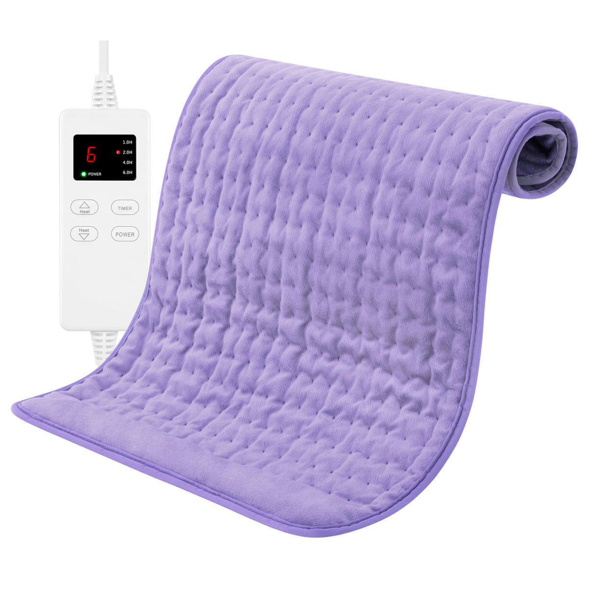 NBKLS heating pad back large front view highlights generous coverage.