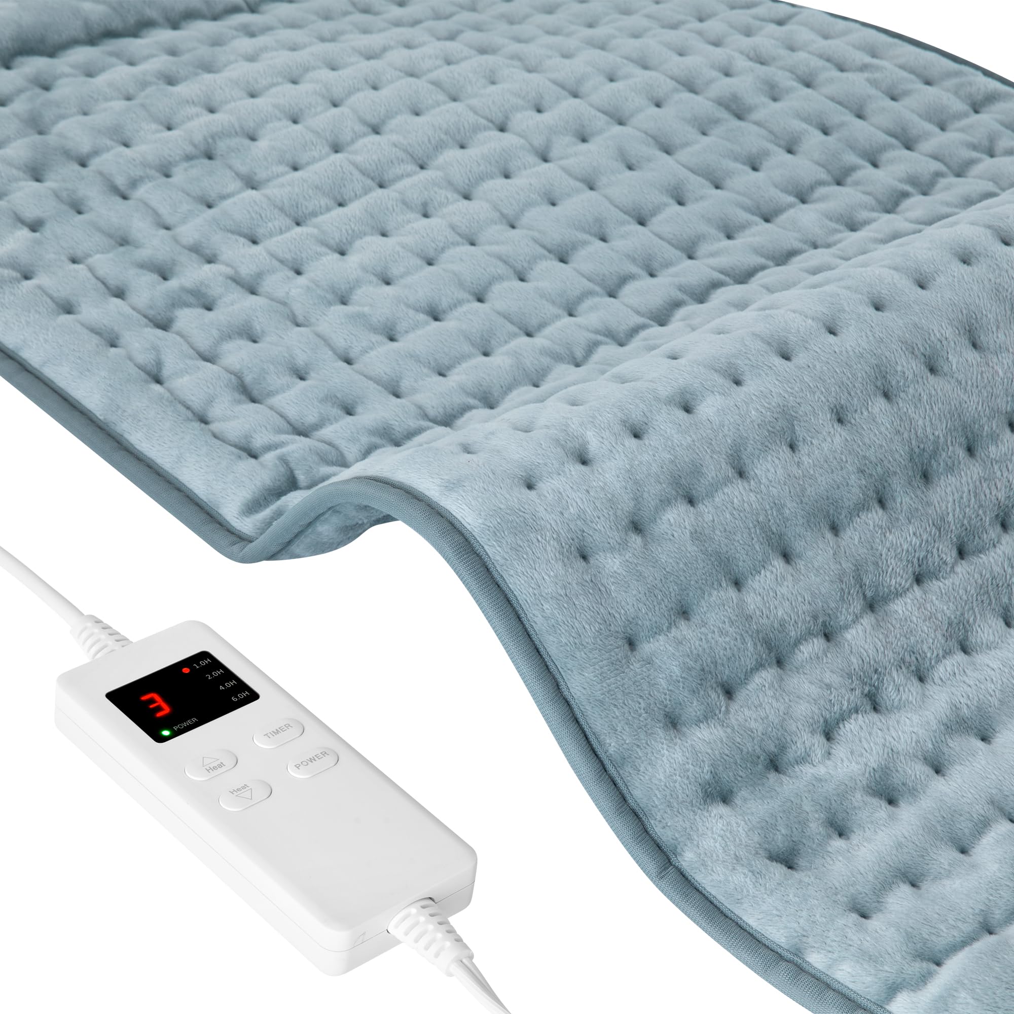 NBKLS back-weighted heating pad delivers cozy warmth for soothing back comfort.