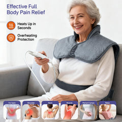 NBKLS heating pad control panel adjustable temperature and timer.