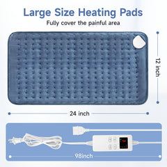 NBKLS large 12x24-inch pad covers back, neck, and shoulders for comprehensive warmth