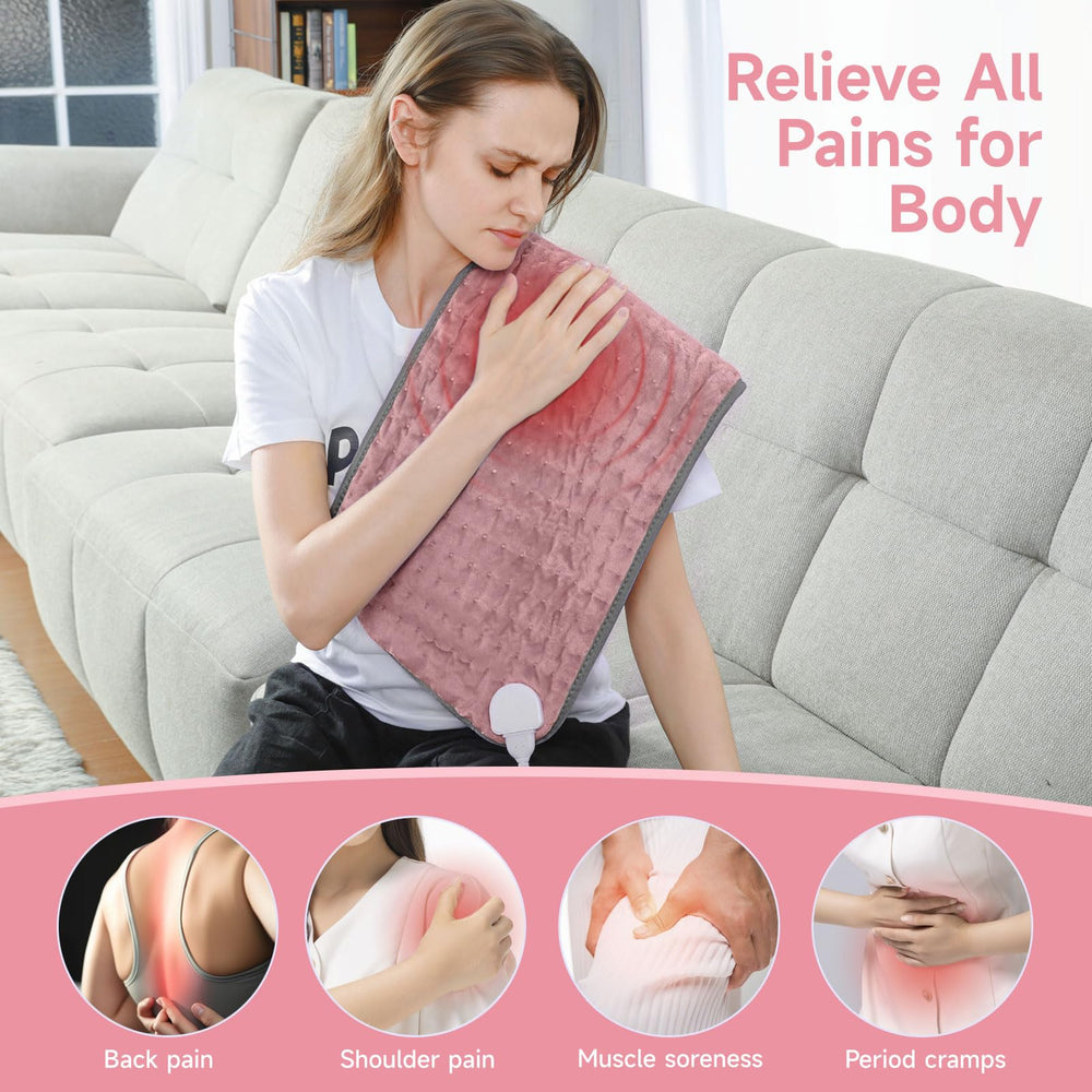 NBKLS heating pad with LED controller for precise warmth at a glance