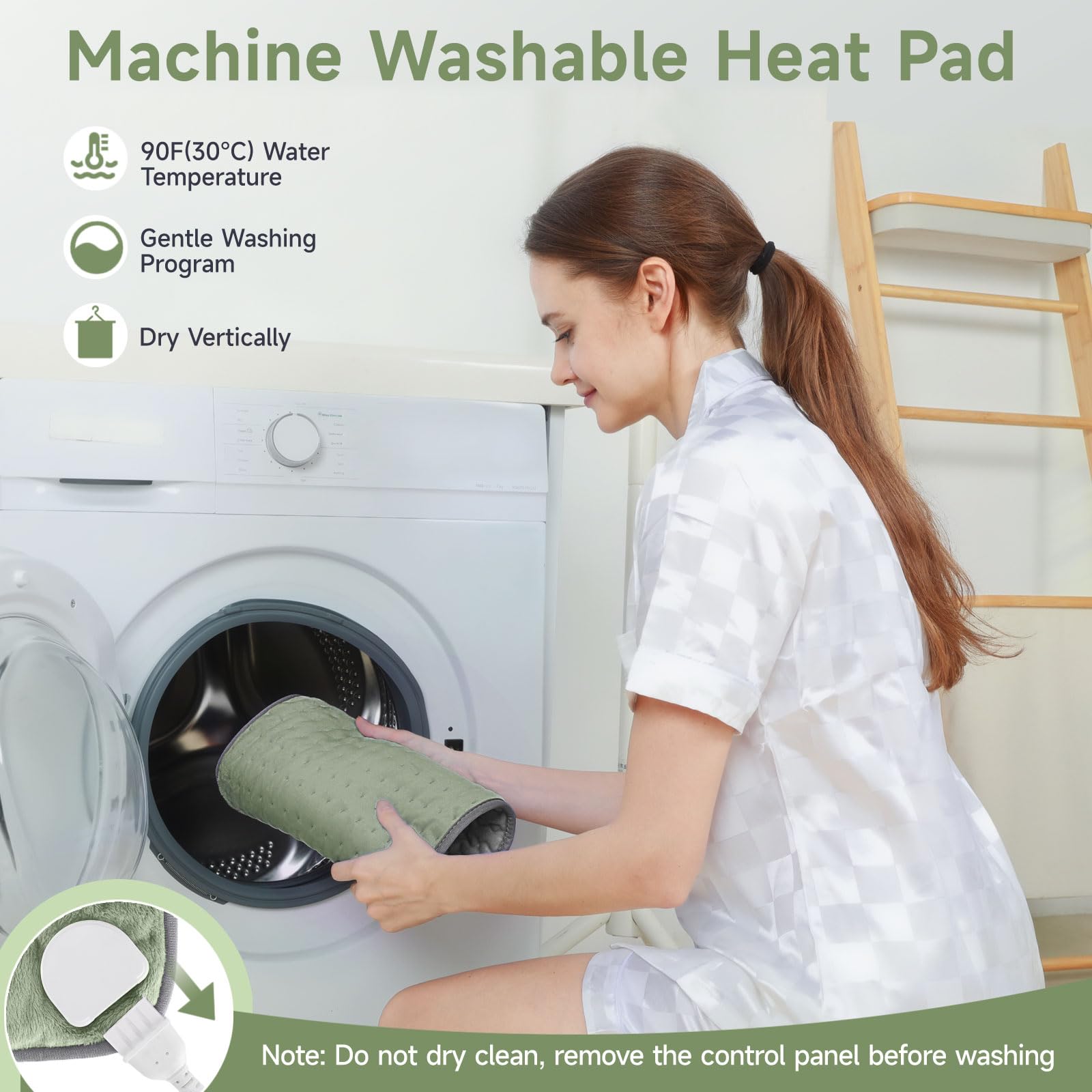 NBKLS machine-washable pad after removing the controller for easy cleaning