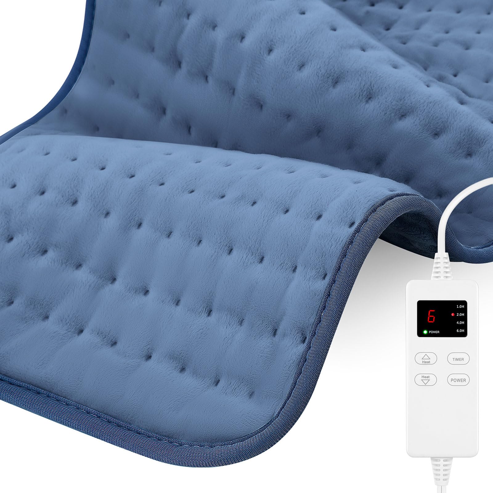NBKLS heating pad with soft plush offers moist or dry heat for targeted relief