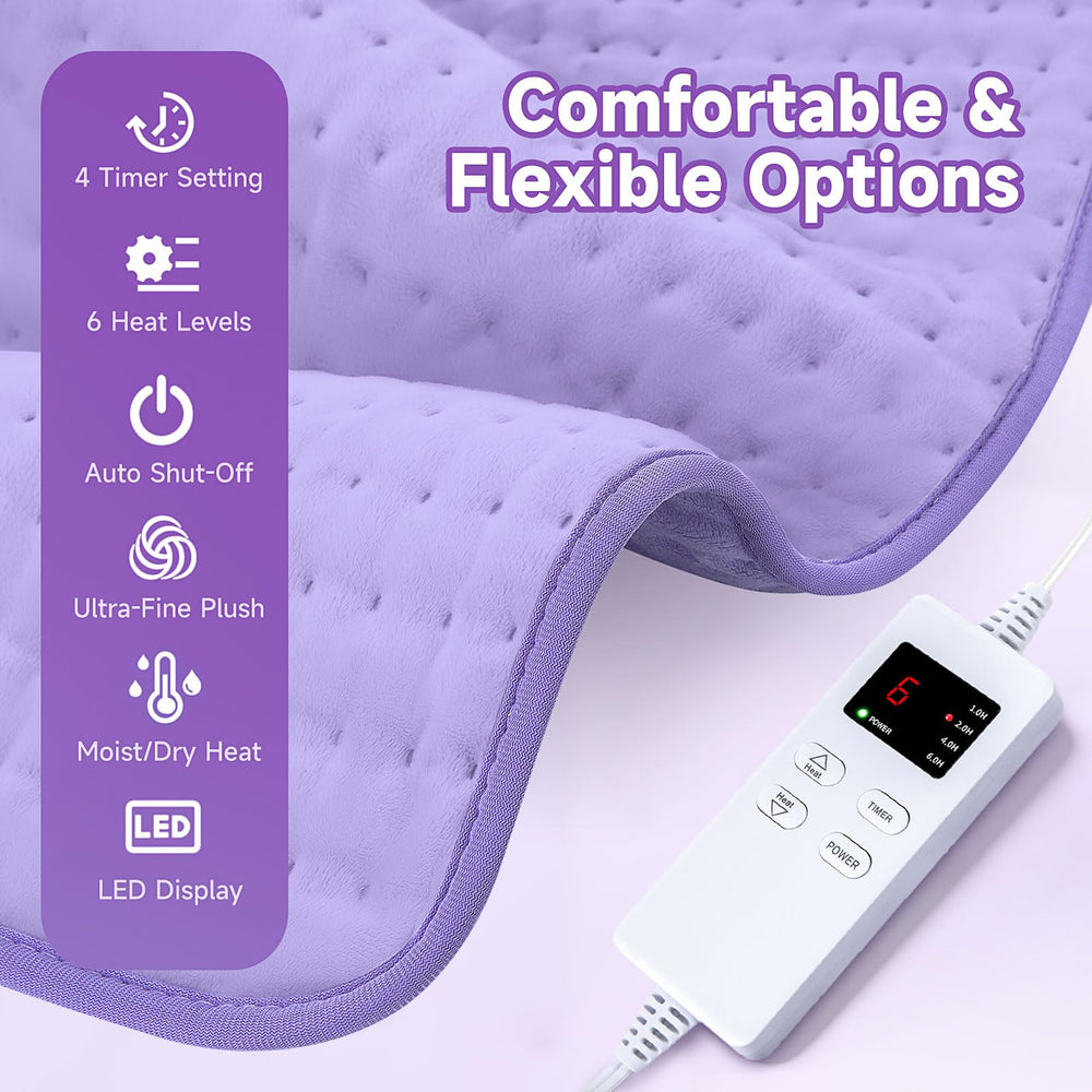 NBKLS heating pad machine washable cover for easy care.