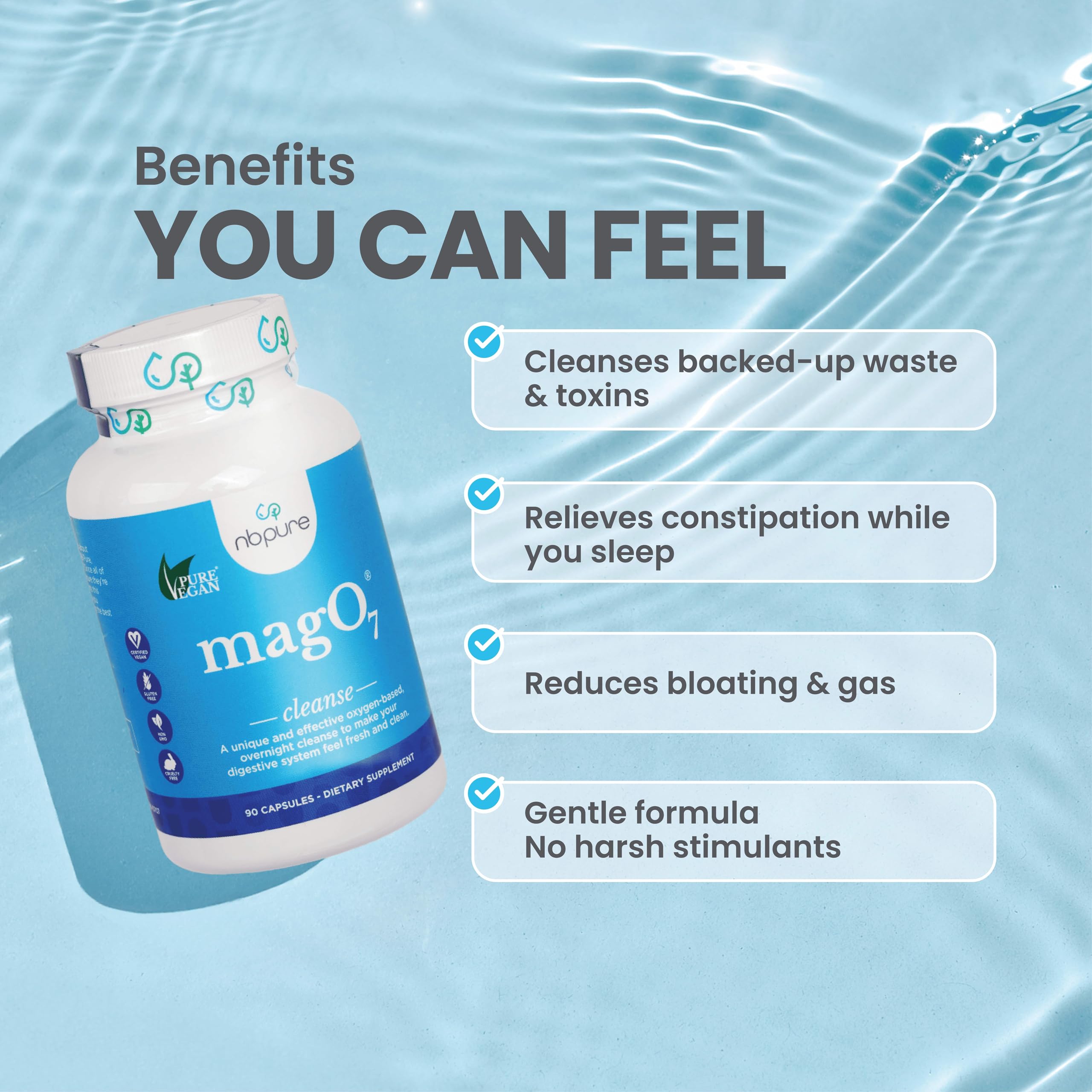 nbpure MagO7 night-use setup for bedtime cleanse