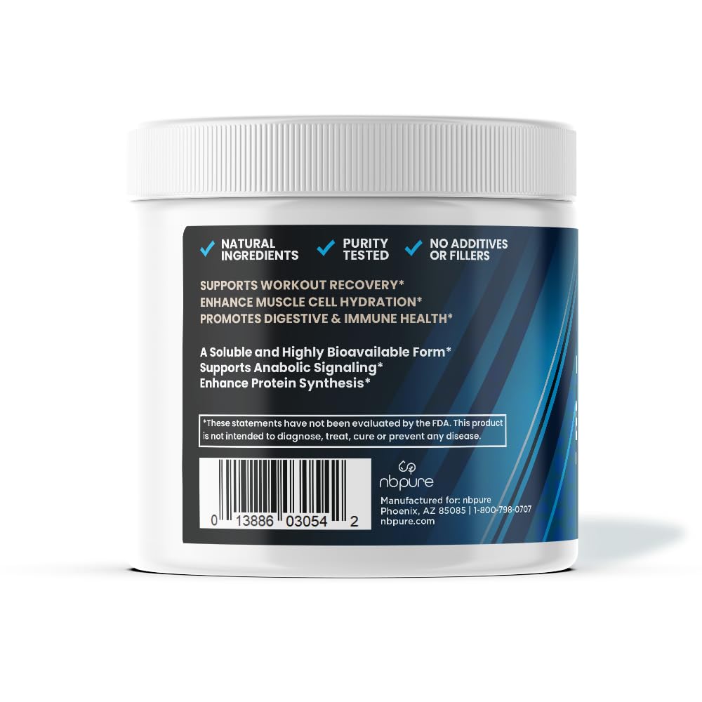 Scoop of nbpure Performance Glutamine+ PepForm for easy dosing and muscle support.