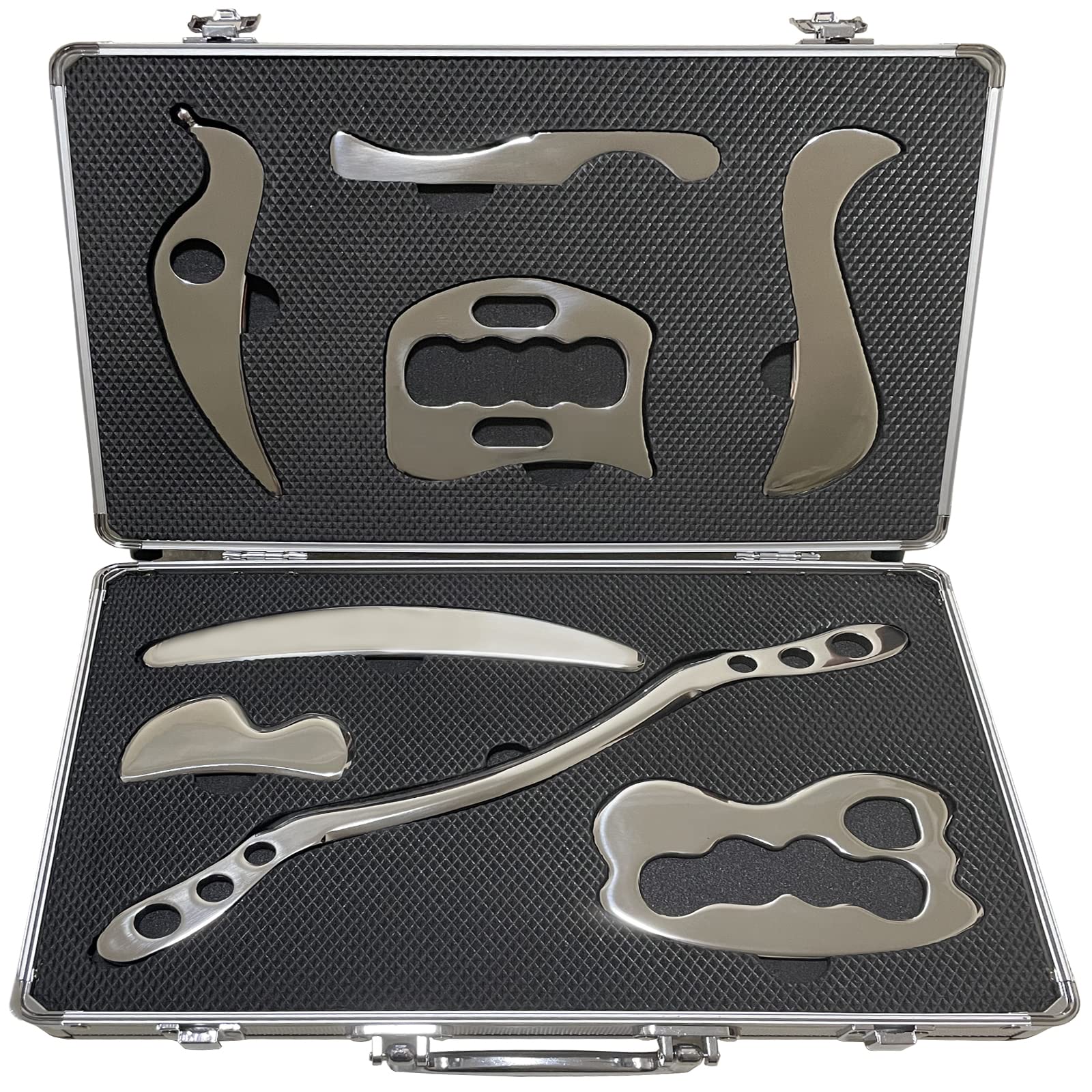 NCCYOOT Gua Sha Set in stainless steel offers a durable, smooth surface for massage.