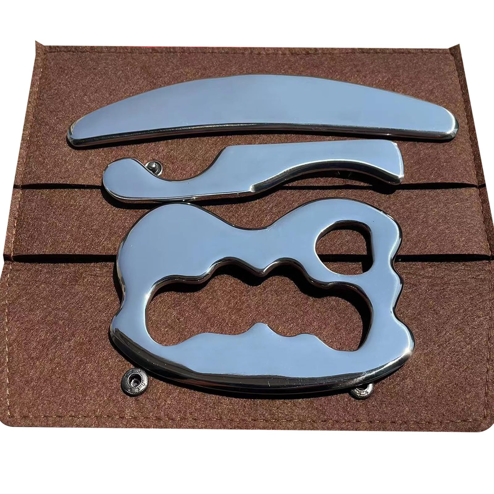 NCCYOOT Gua Sha Tool stainless steel full view for smooth scraping