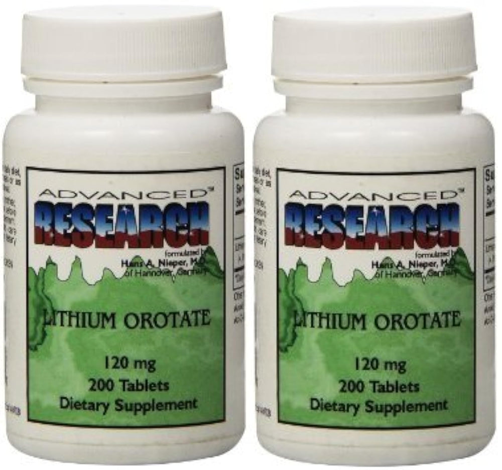 NCI Advanced Research Dr Hans Nieper lithium orotate tablets bottle for mood support and cognitive function