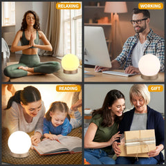 NDAN Light Therapy Lamp displaying three color temperatures for tailored ambience