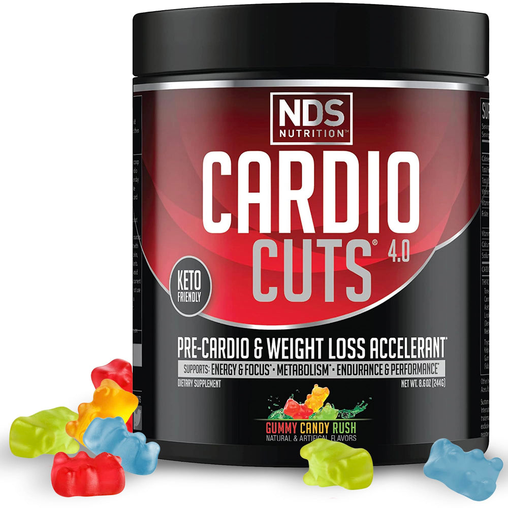 NDS Nutrition Cardio Cuts 4.0 bottle front for pre-workout energy.