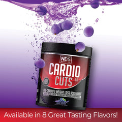 Close-up of Cardio Cuts 4.0 ingredients bottle highlighting clean formula.