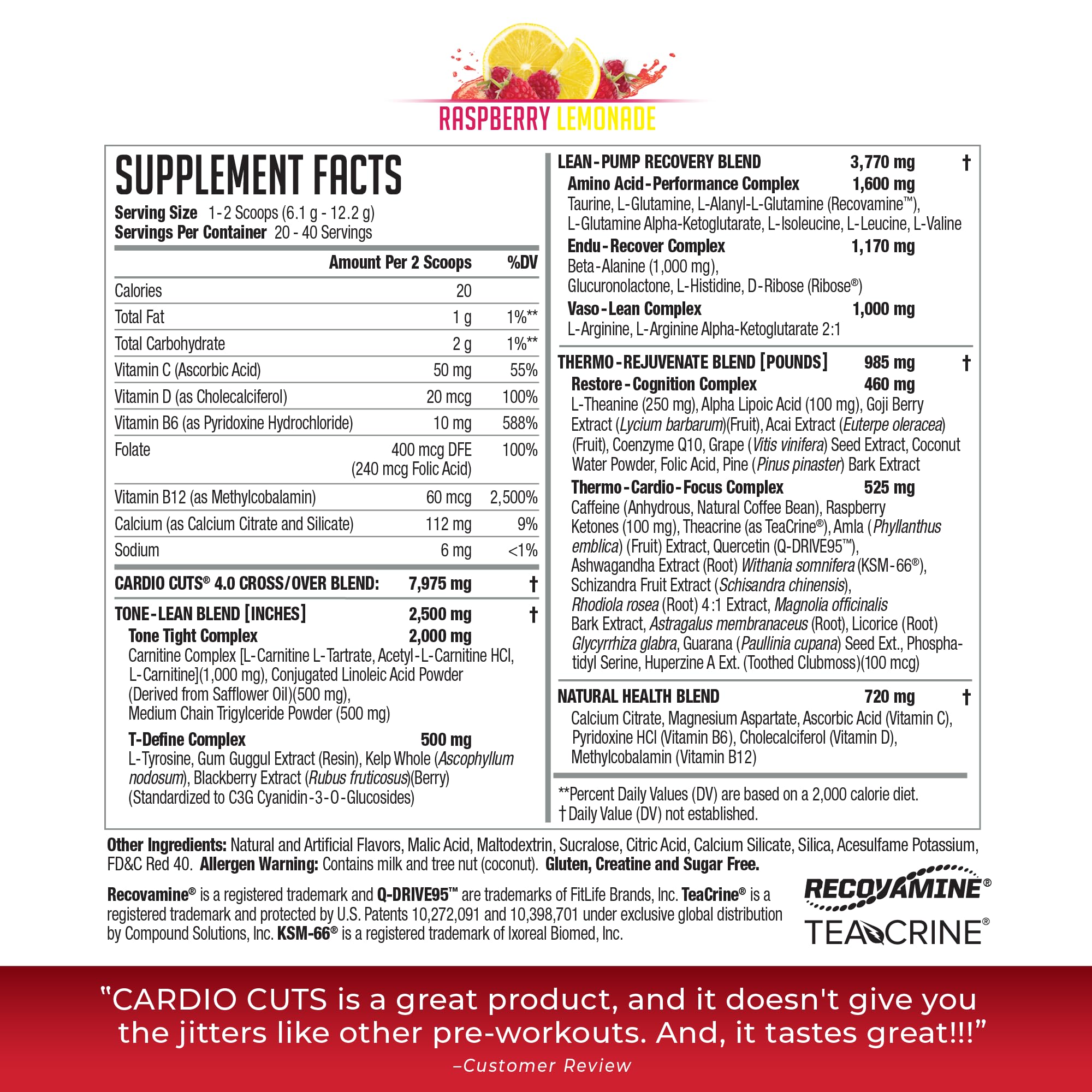 NDS Nutrition Cardio Cuts 4.0 scoop dispensing for quick shake prep