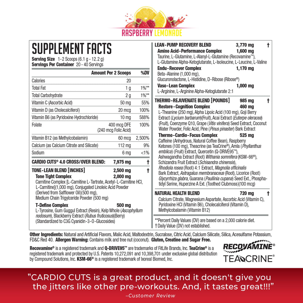 NDS Nutrition Cardio Cuts 4.0 scoop dispensing for quick shake prep