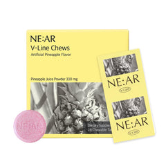 NE:AR V-Line Chews pineapple bottle for convenient puffiness support