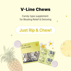 NE:AR V-Line Chews texture closeup showing fruity pineapple flavor