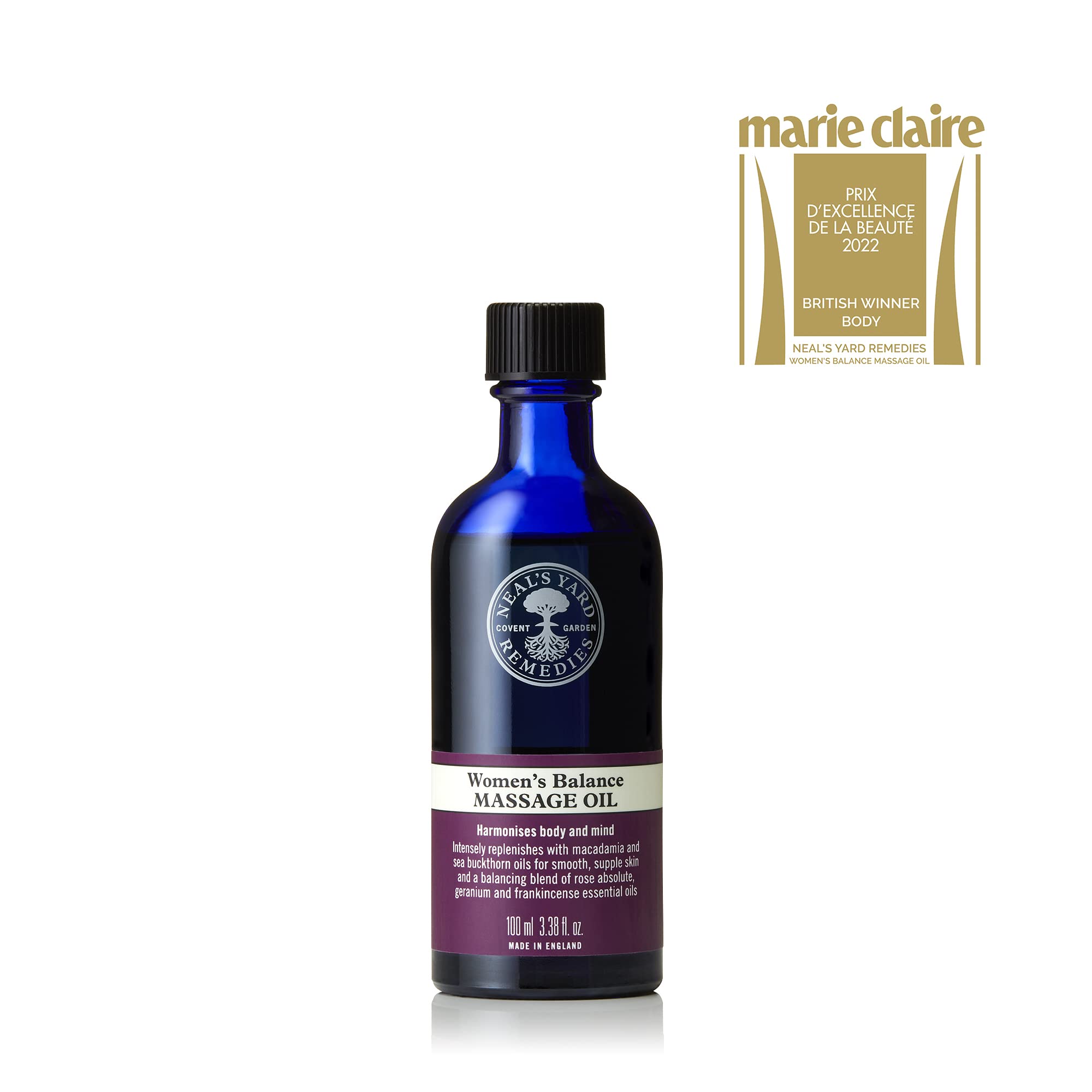 Neal's Yard Remedies aromatherapy blend bottle conveys a calming aroma