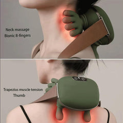 Handheld design enables portable relief on the go.
