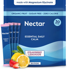 Nectar Calm bottle with Berry flavor promotes relaxation for evening routines.