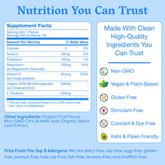 Nectar Calm sugar-free non-GMO label appeals to clean ingredients.