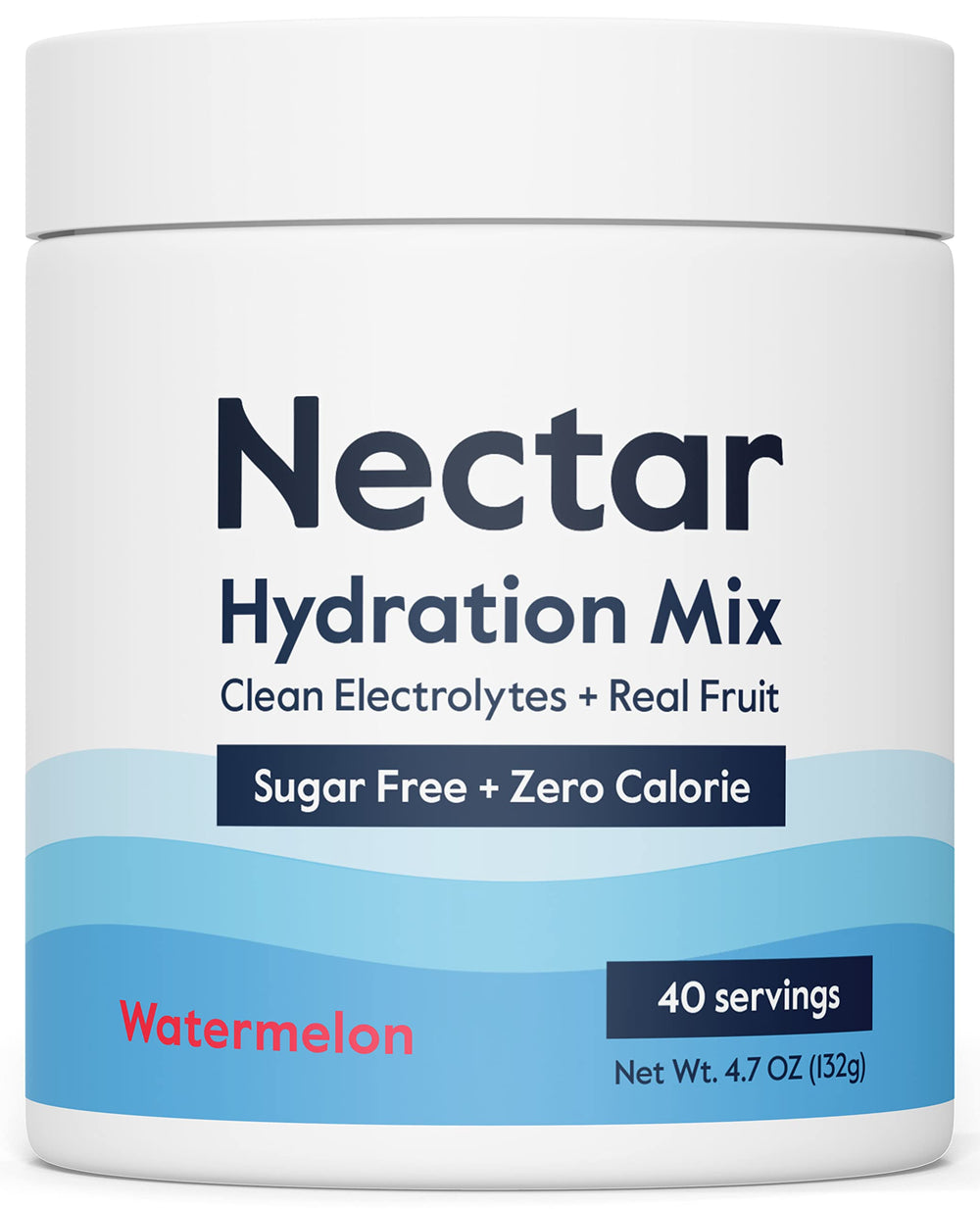 Nectar Sugar Free Electrolytes Watermelon tub front for quick hydration on the go